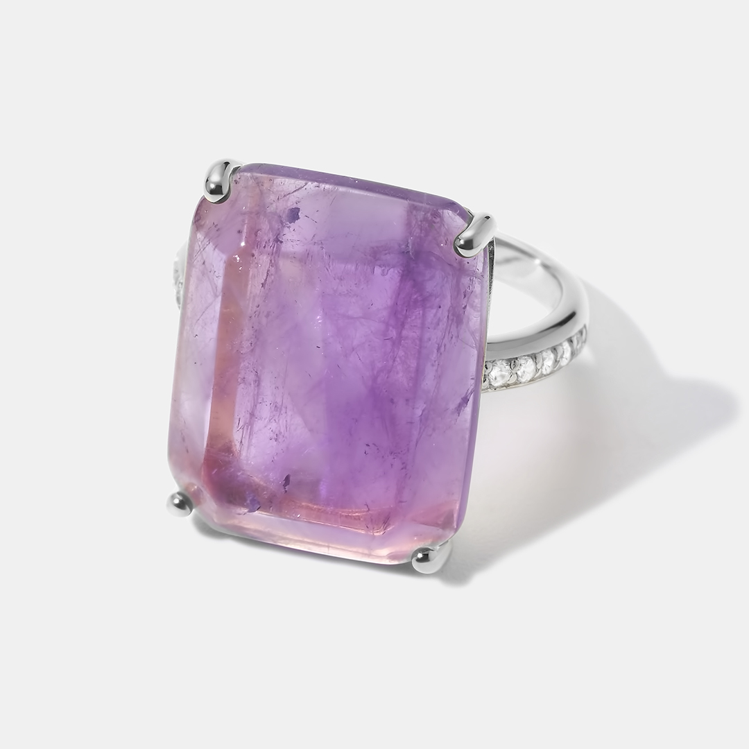 Серебряное кольцо с аметистом