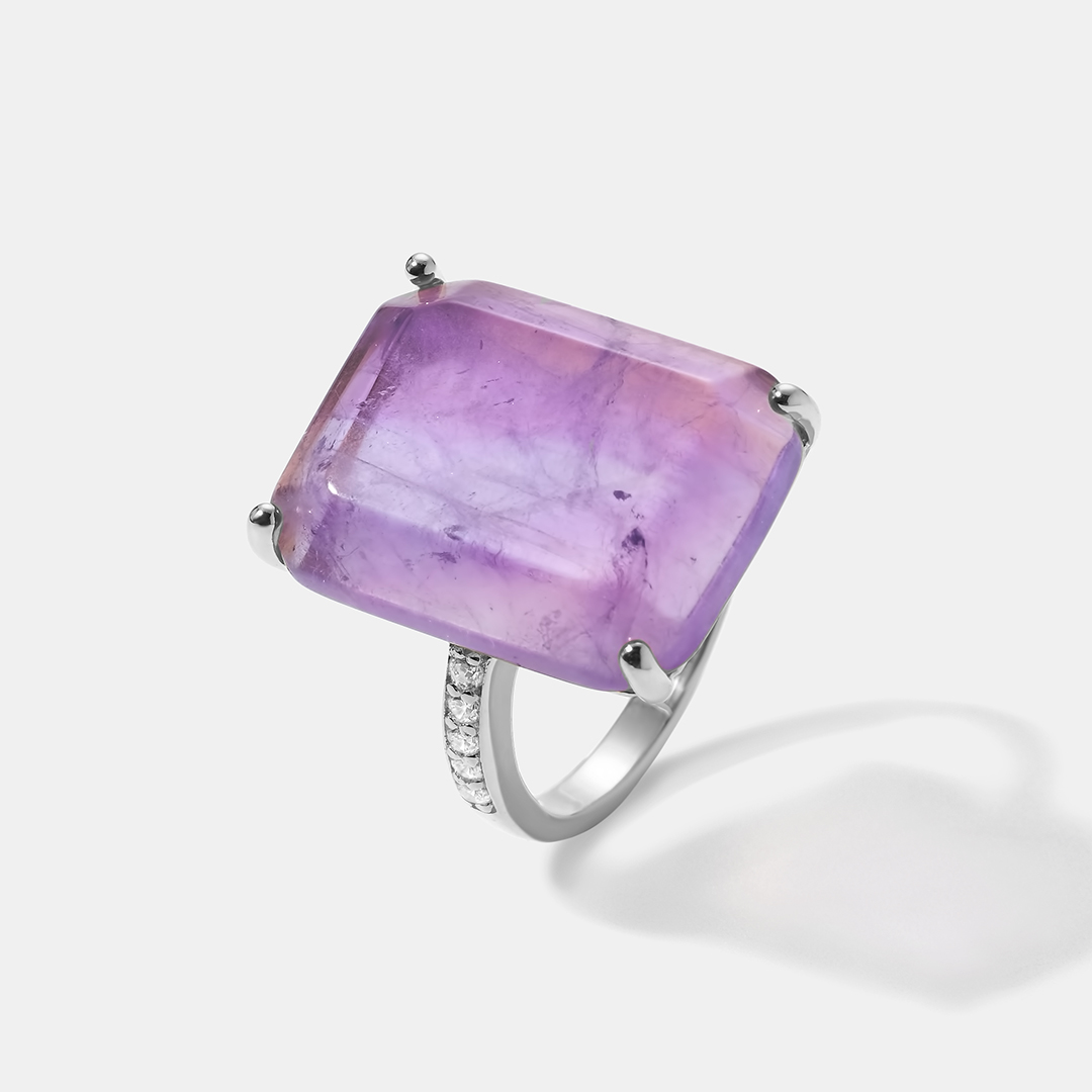 Серебряное кольцо с аметистом