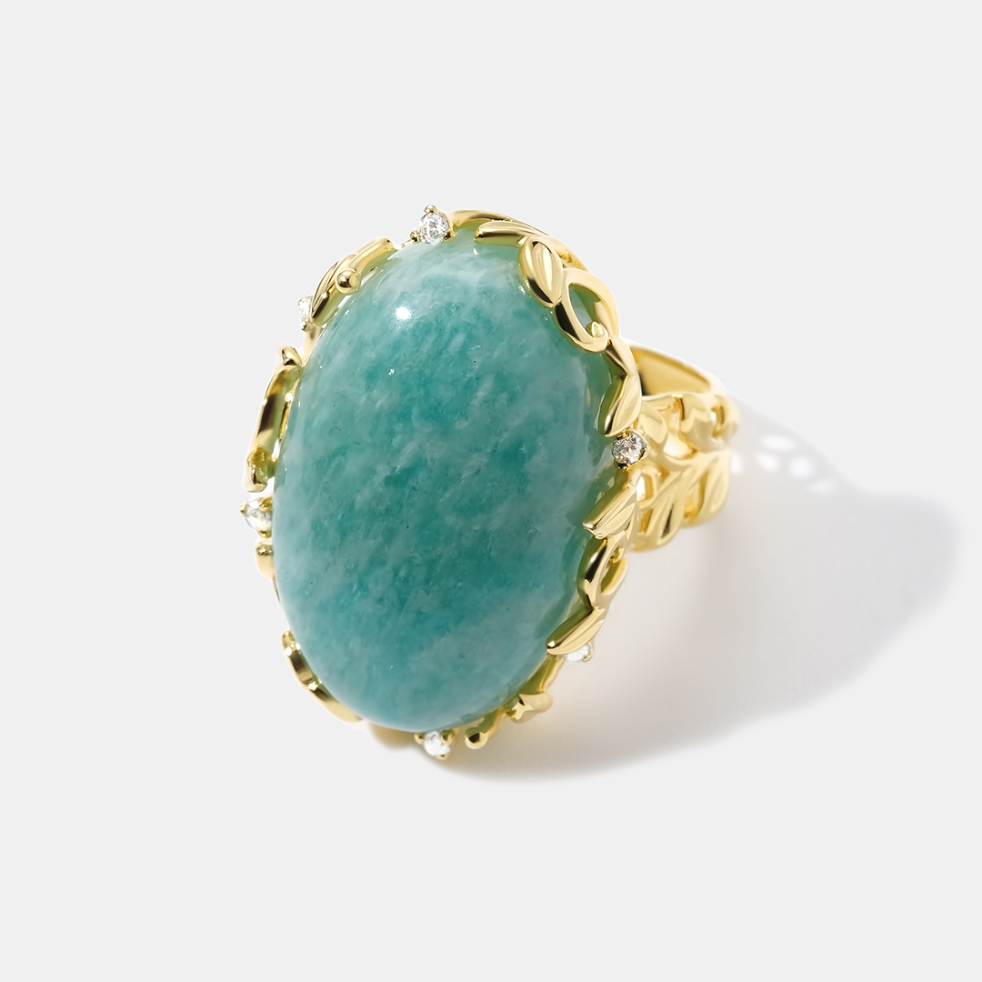 Серебряное кольцо с амазонитом