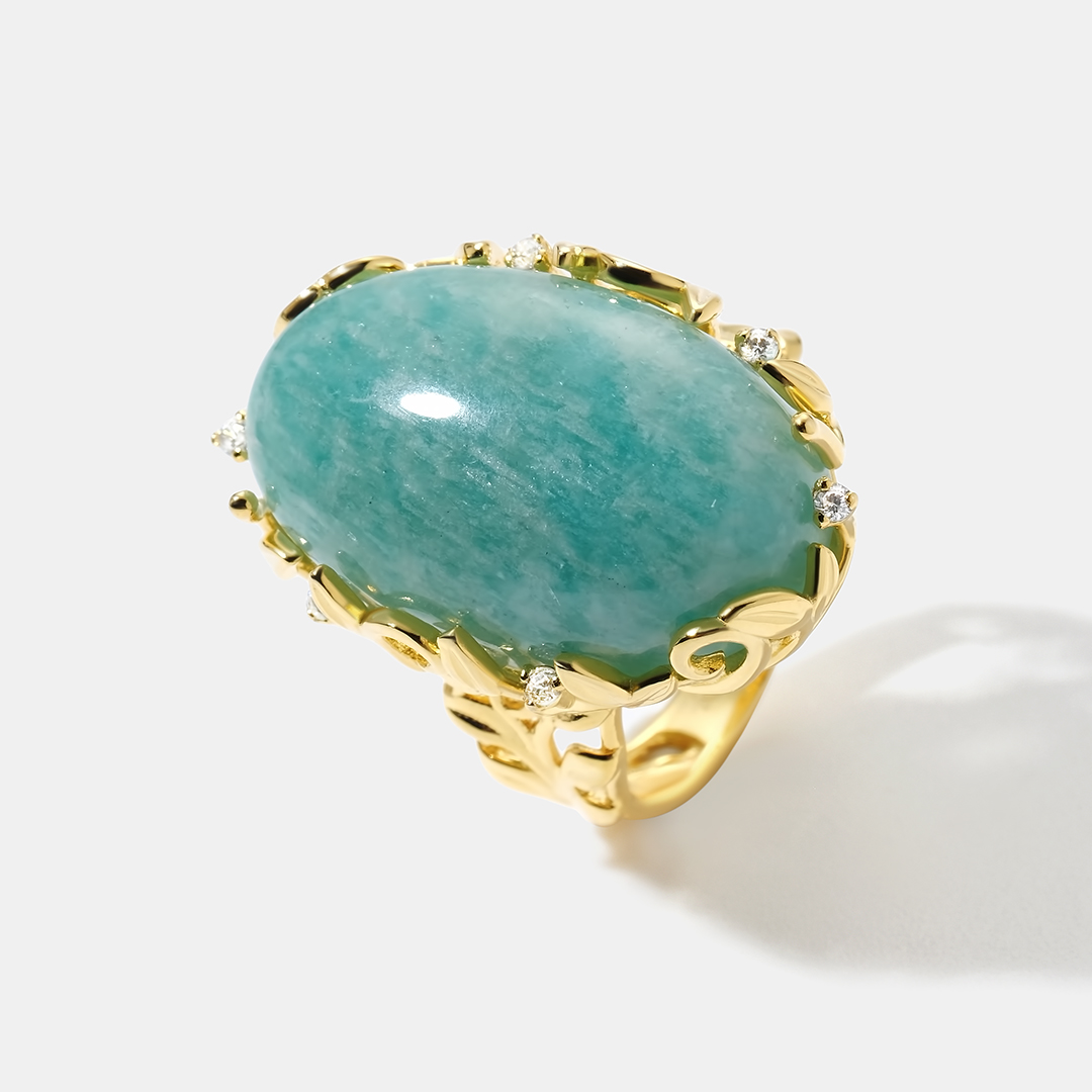 Серебряное кольцо с амазонитом