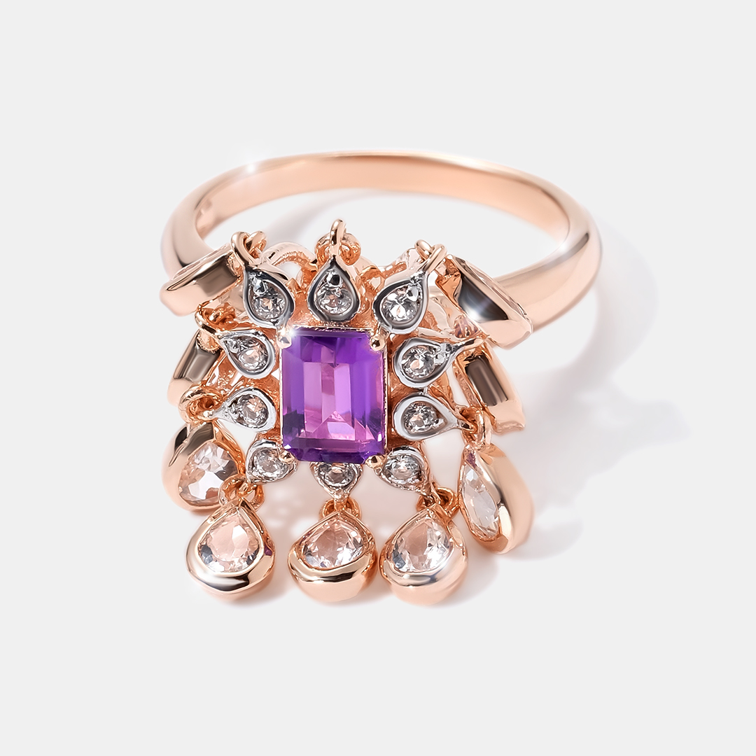 Серебряное кольцо с аметистом