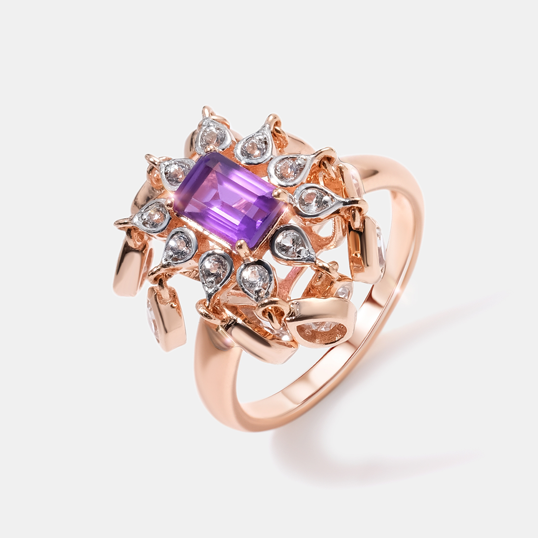 Серебряное кольцо с аметистом