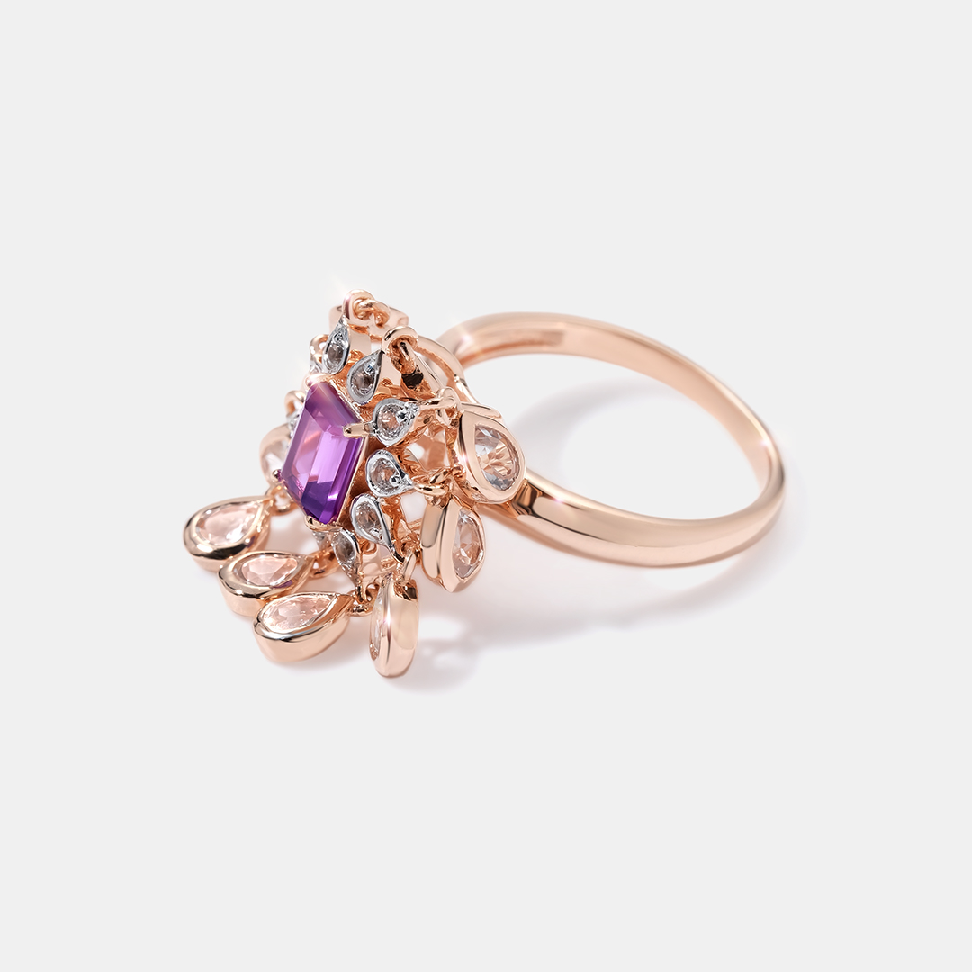 Серебряное кольцо с аметистом