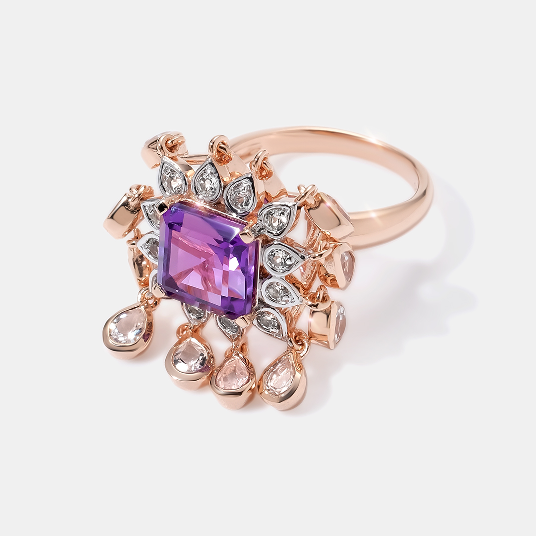 Серебряное кольцо с аметистом