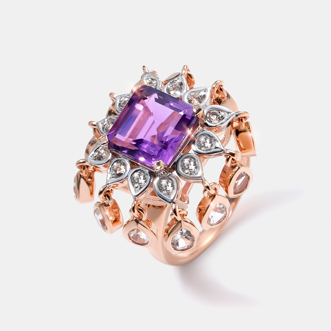 Серебряное кольцо с аметистом