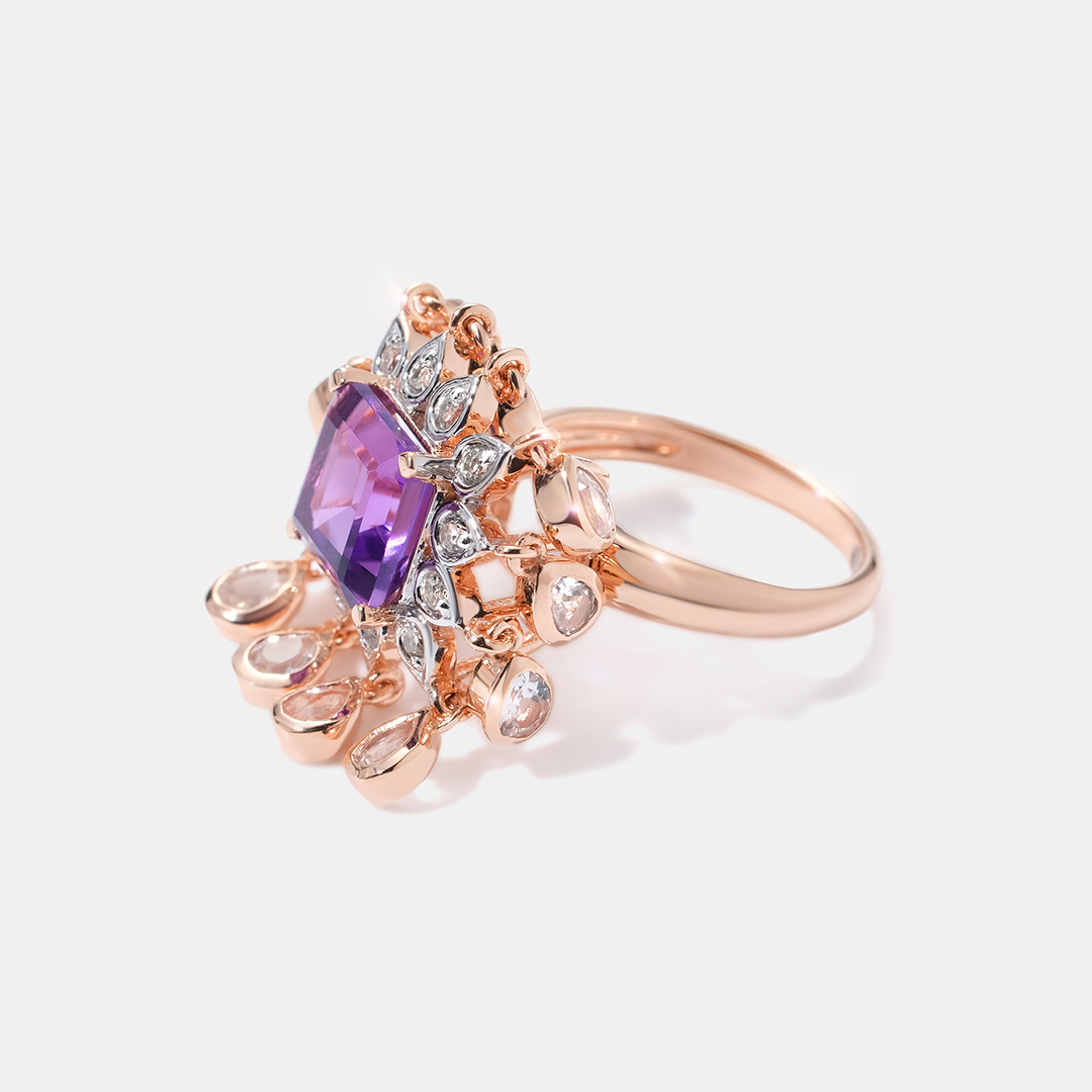 Серебряное кольцо с аметистом