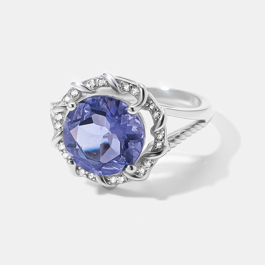 Серебряное кольцо с флюоритом