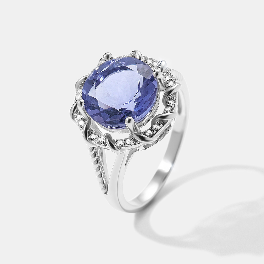 Серебряное кольцо с флюоритом