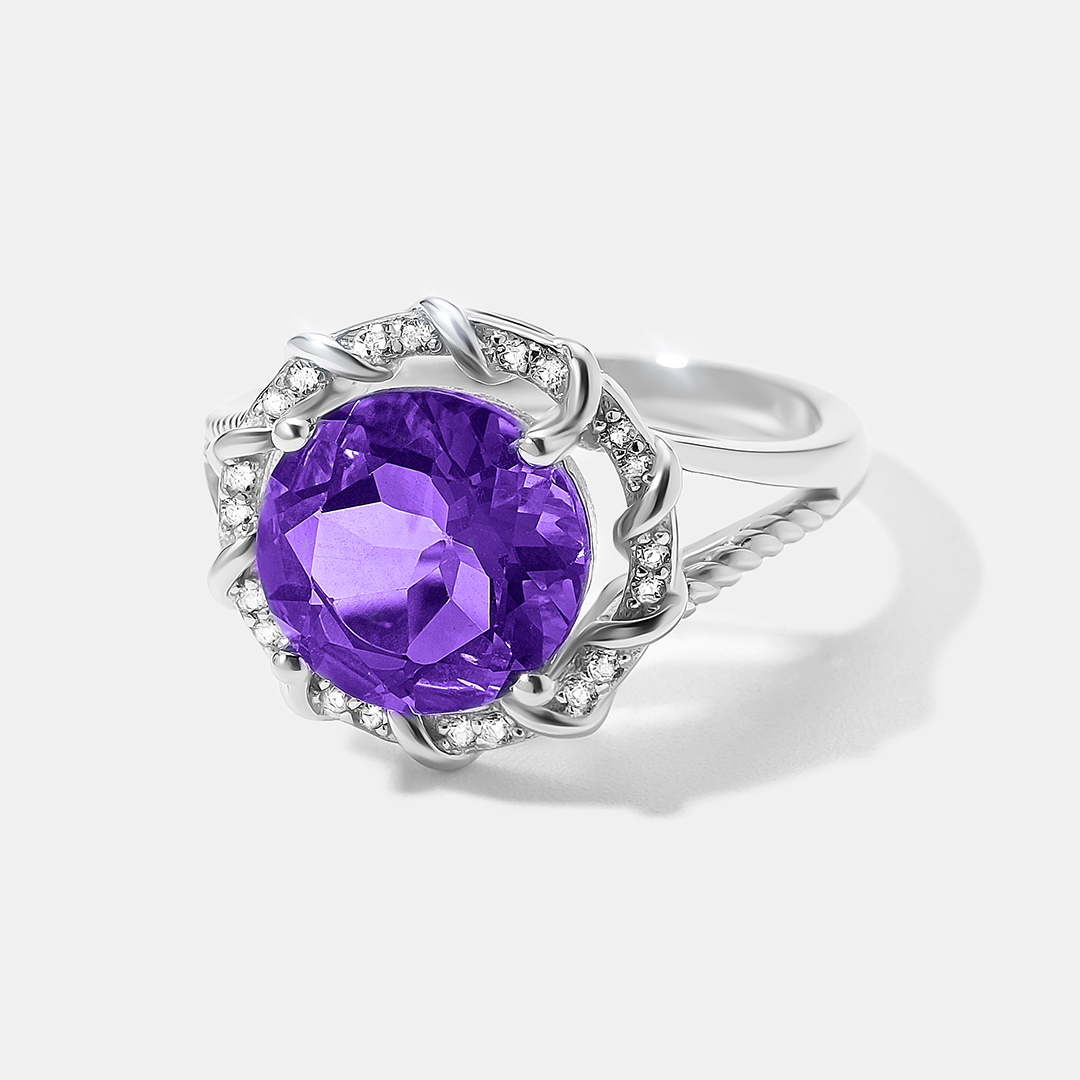 Серебряное кольцо с флюоритом