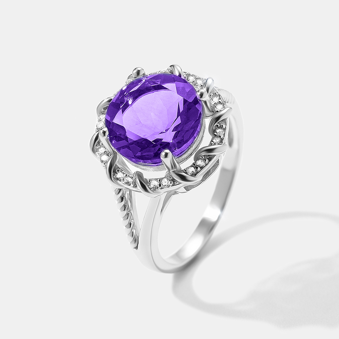 Серебряное кольцо с флюоритом