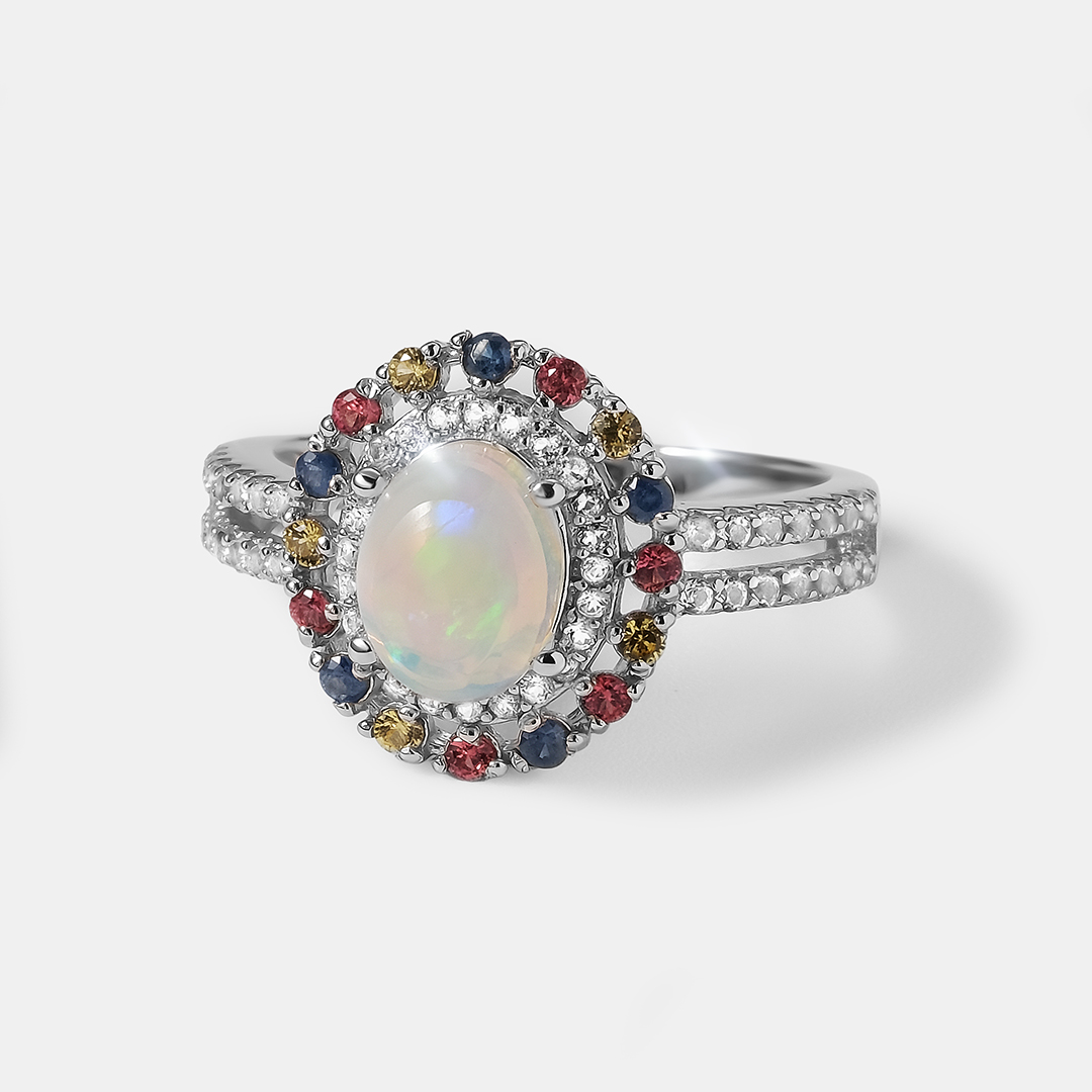 Серебряное кольцо с опалом