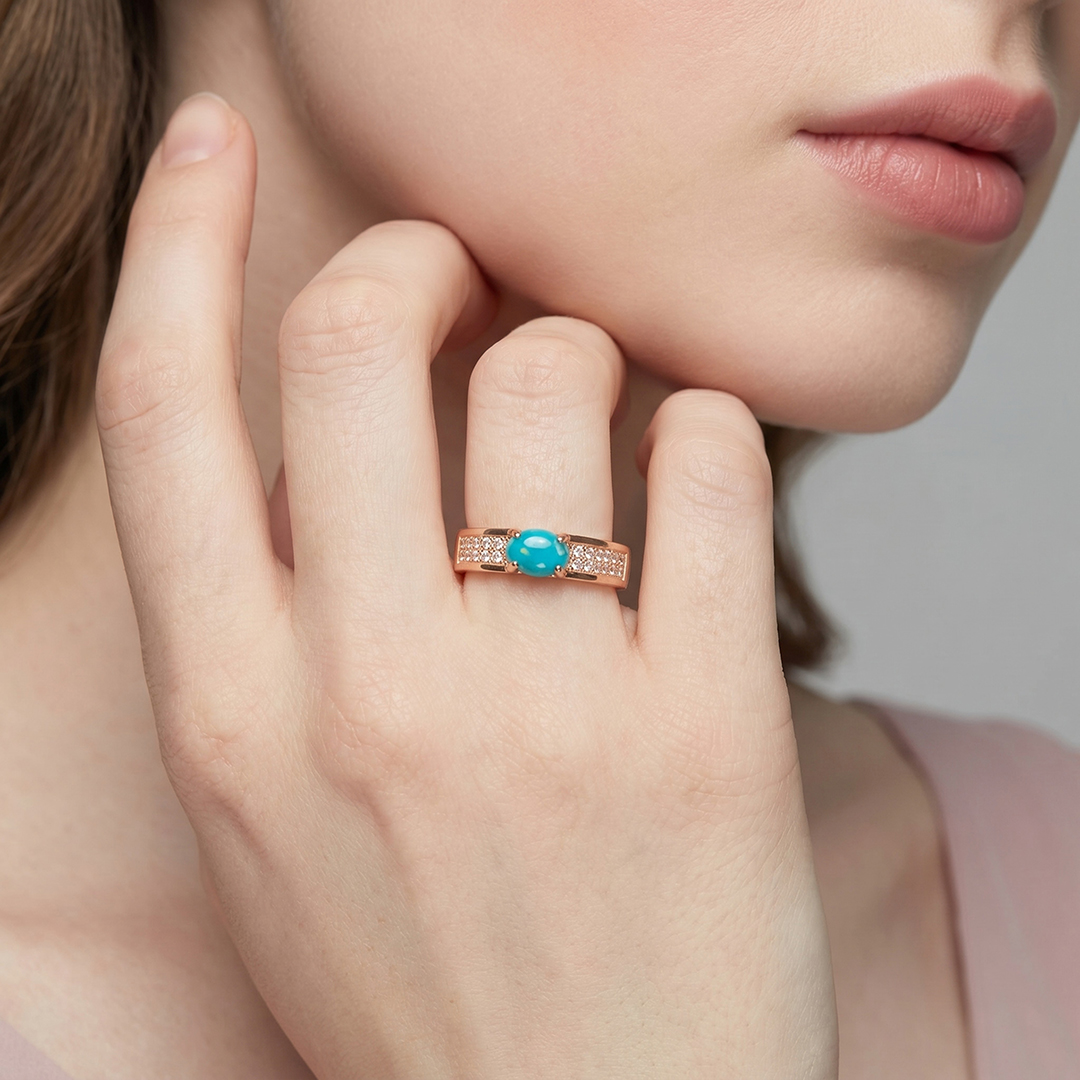 Серебряное кольцо с бирюзой