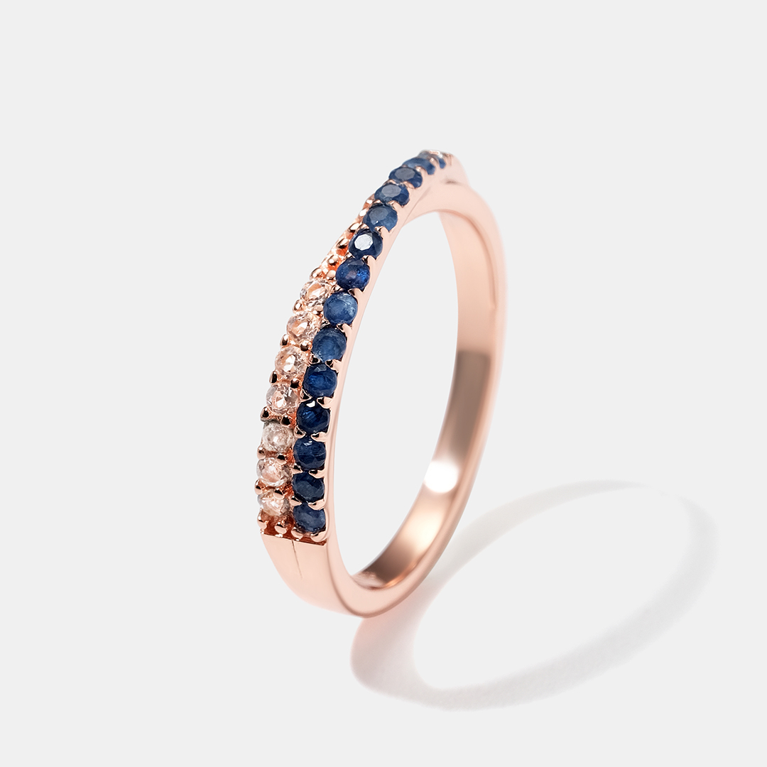 Серебряное кольцо с кианитами