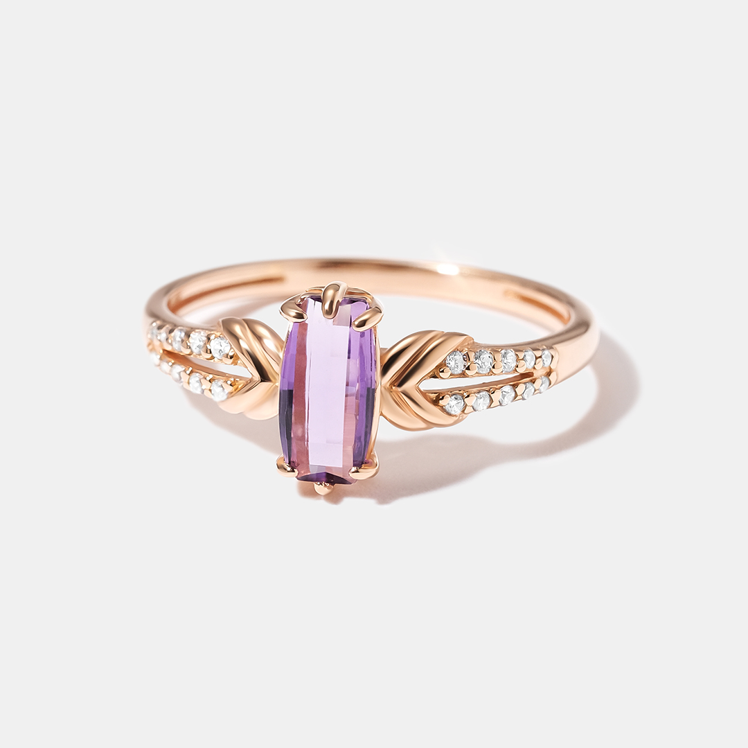 Серебряное кольцо с аметистом