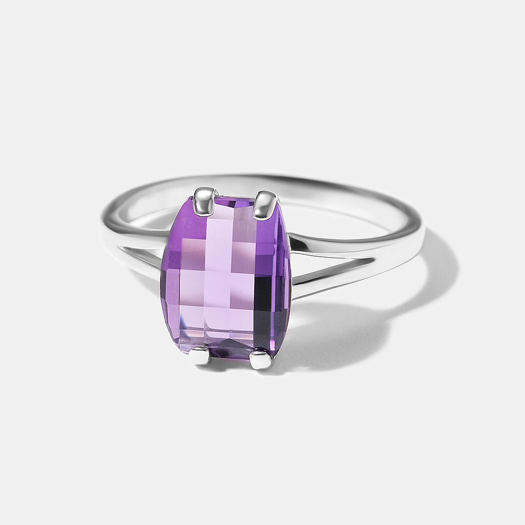 Серебряное кольцо с аметистом