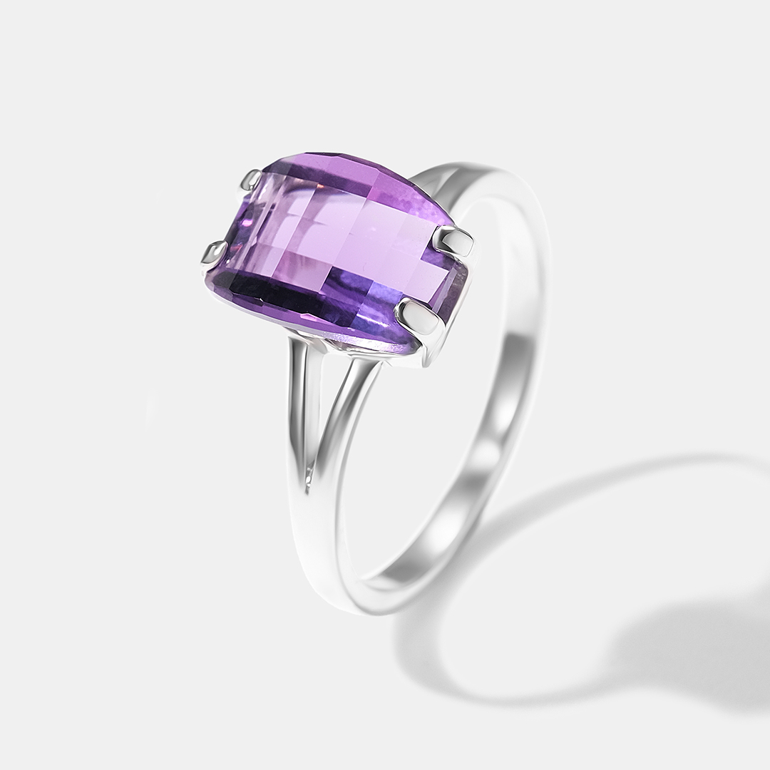 Серебряное кольцо с аметистом