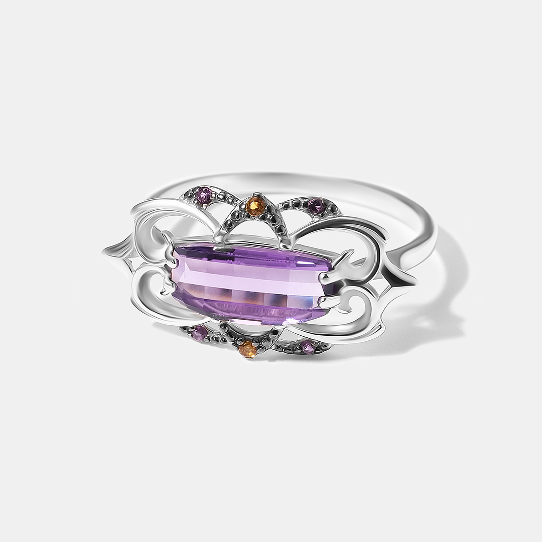Серебряное кольцо с аметистом