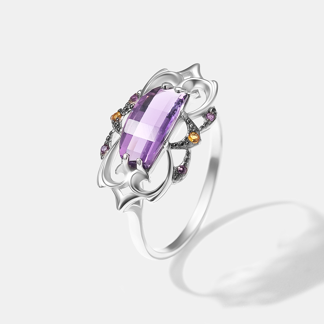 Серебряное кольцо с аметистом