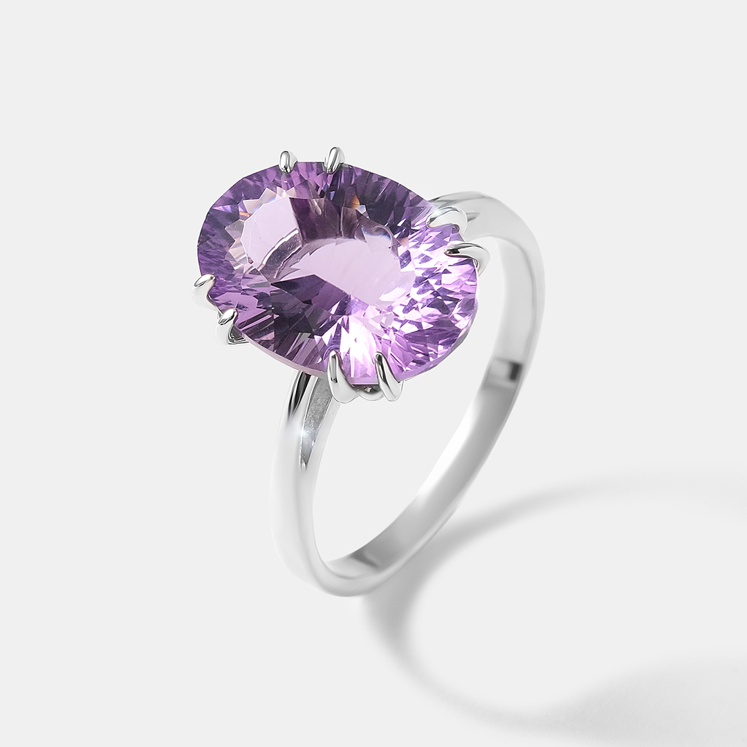 Серебряное кольцо с аметистом