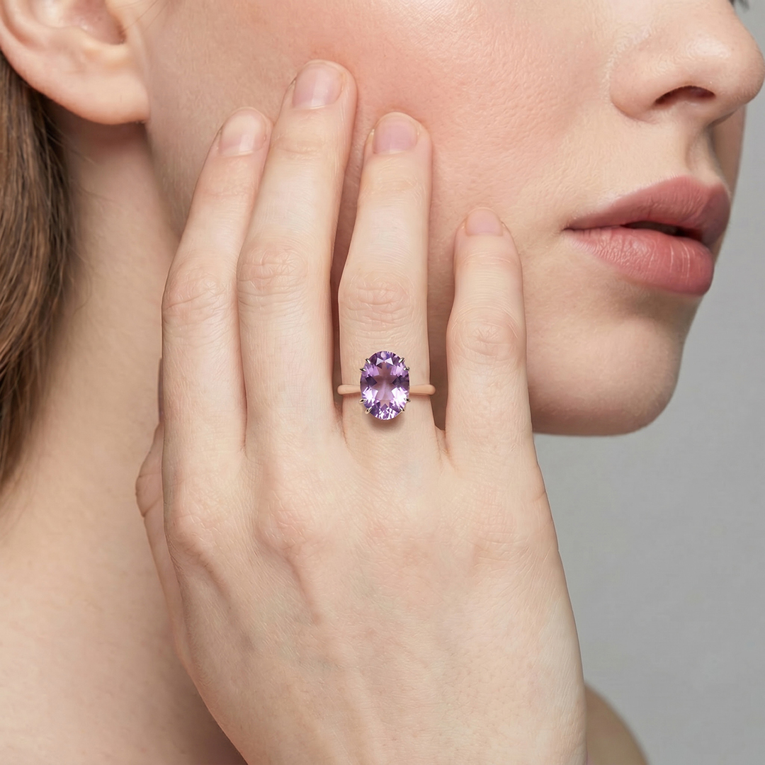 Серебряное кольцо с аметистом