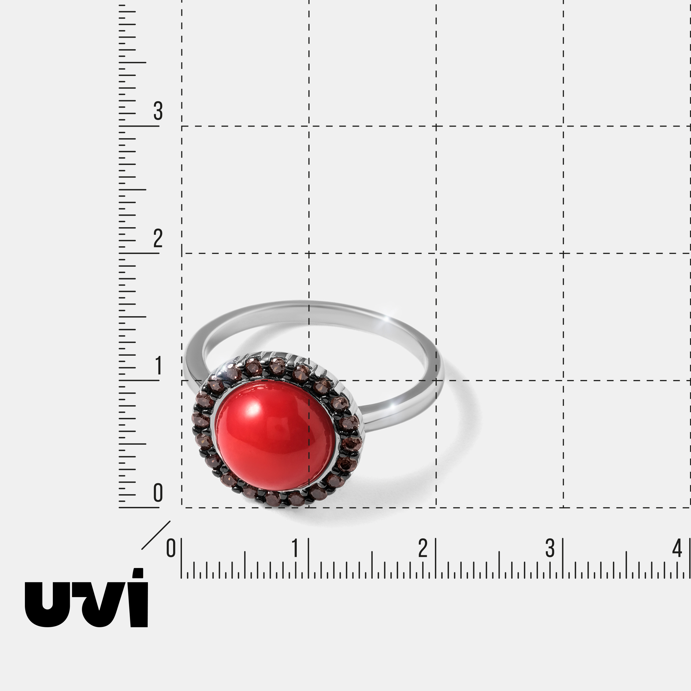 Серебряное кольцо с кораллом