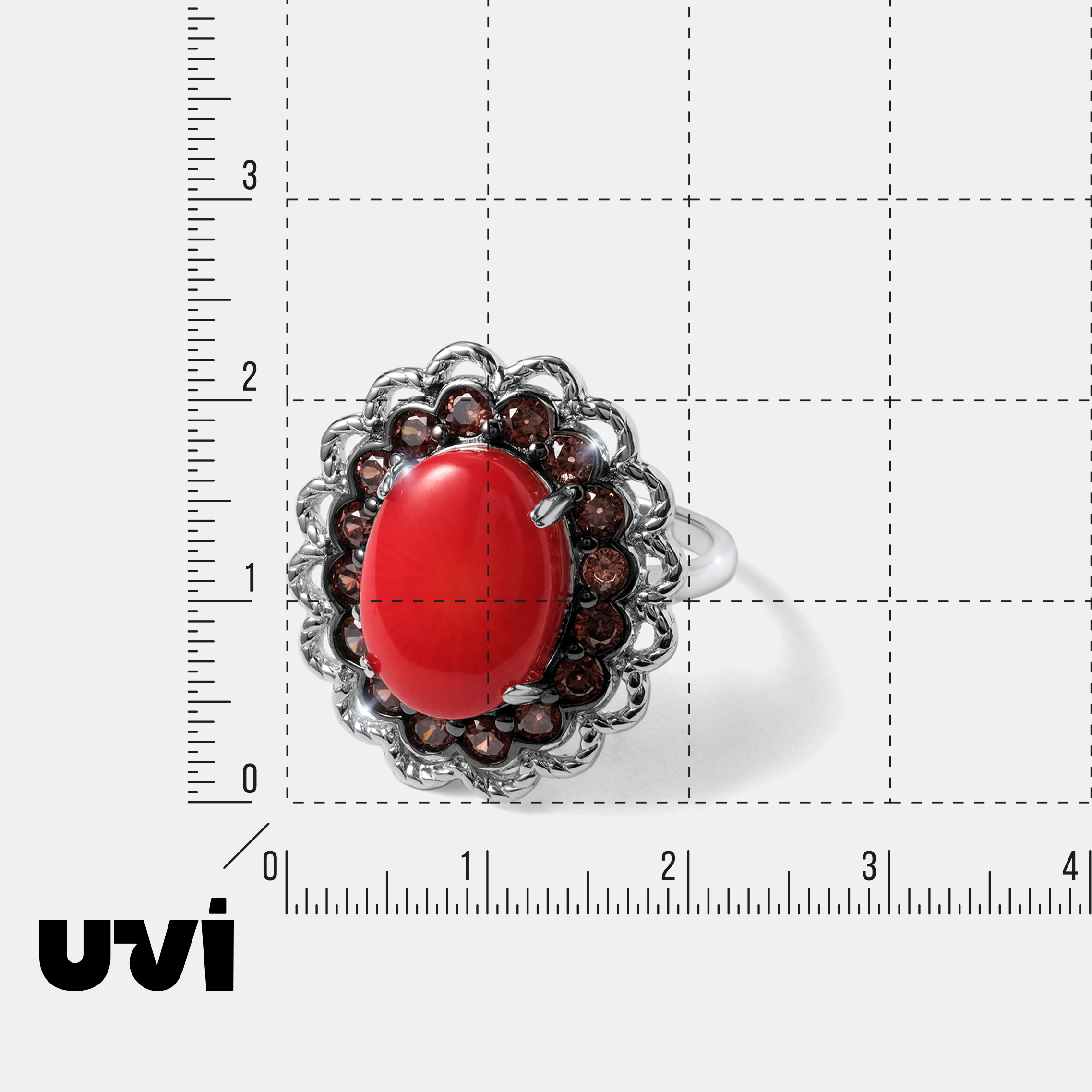 Серебряное кольцо с кораллом