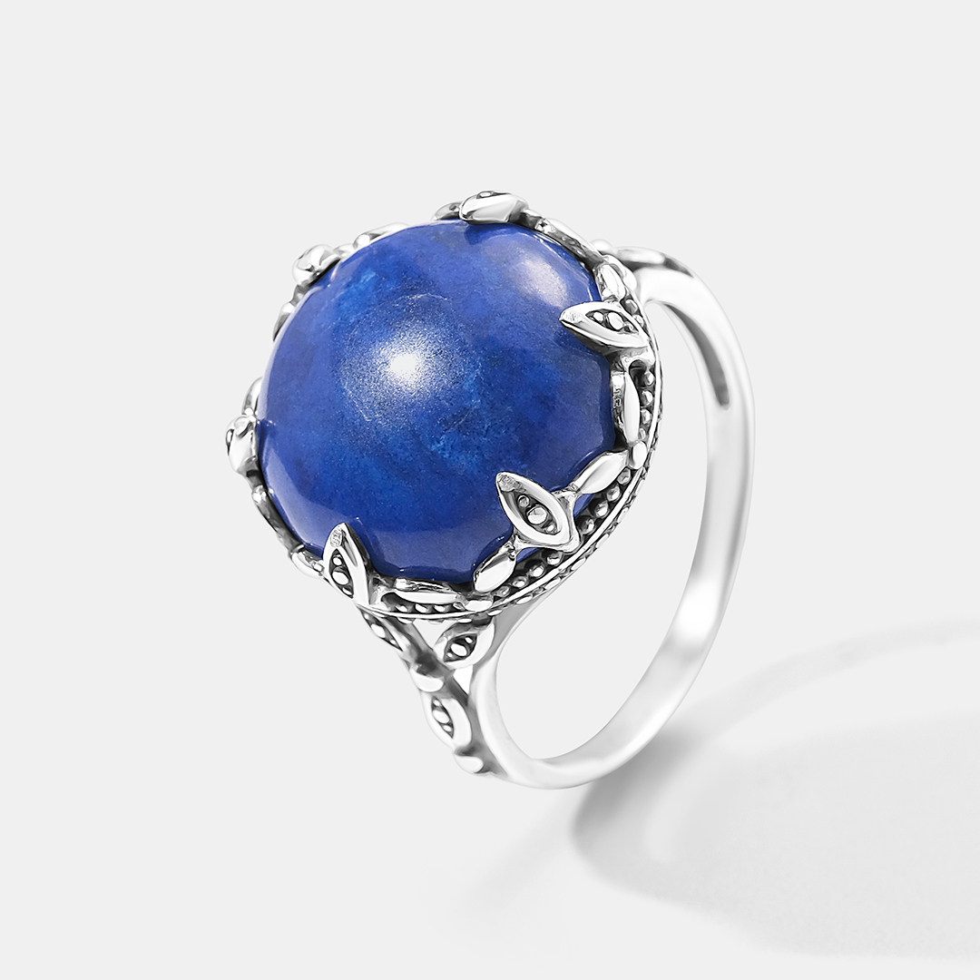 Серебряное кольцо с лазуритом