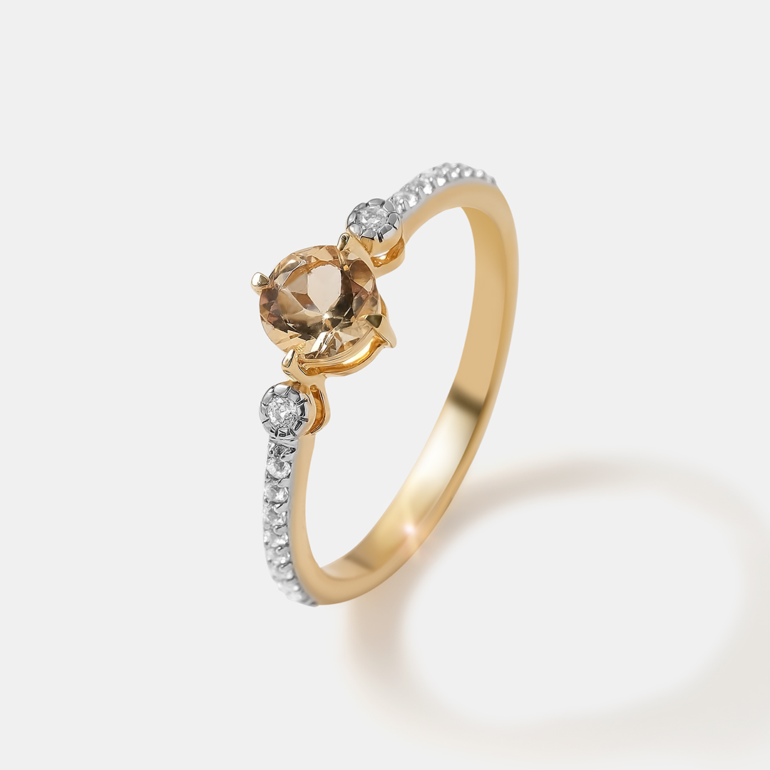 Серебряное кольцо с гелиодором