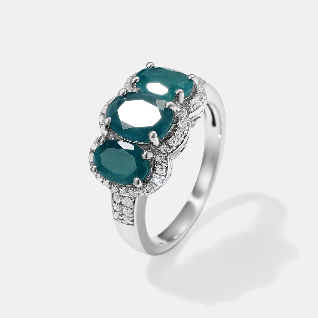 Серебряное кольцо с грандидьеритами