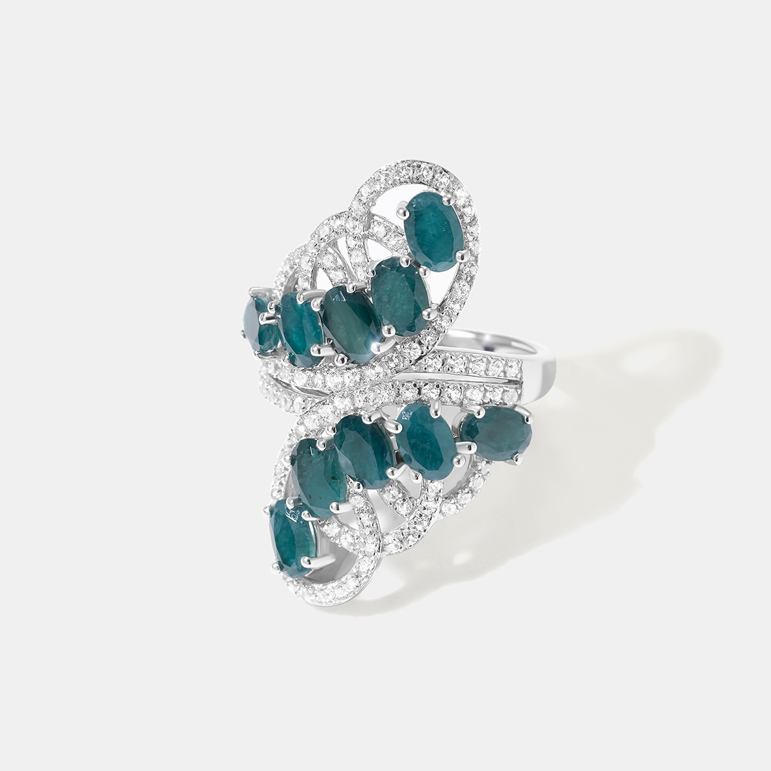 Серебряное кольцо с грандидьеритами