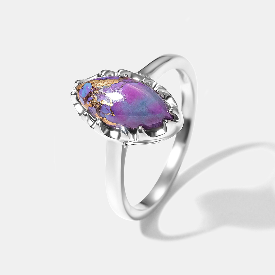 Серебряное кольцо с бирюзой Мохаве