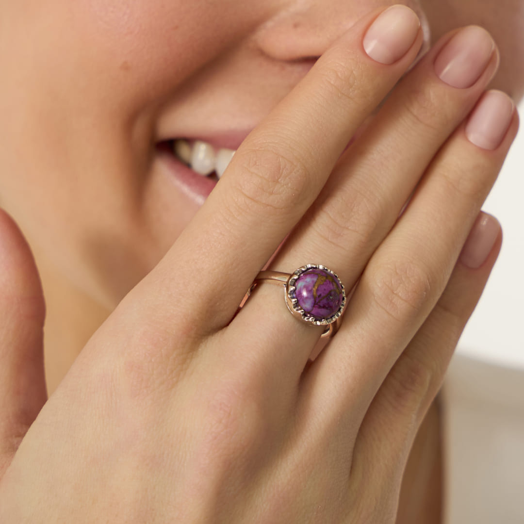 Серебряное кольцо с бирюзой Мохаве