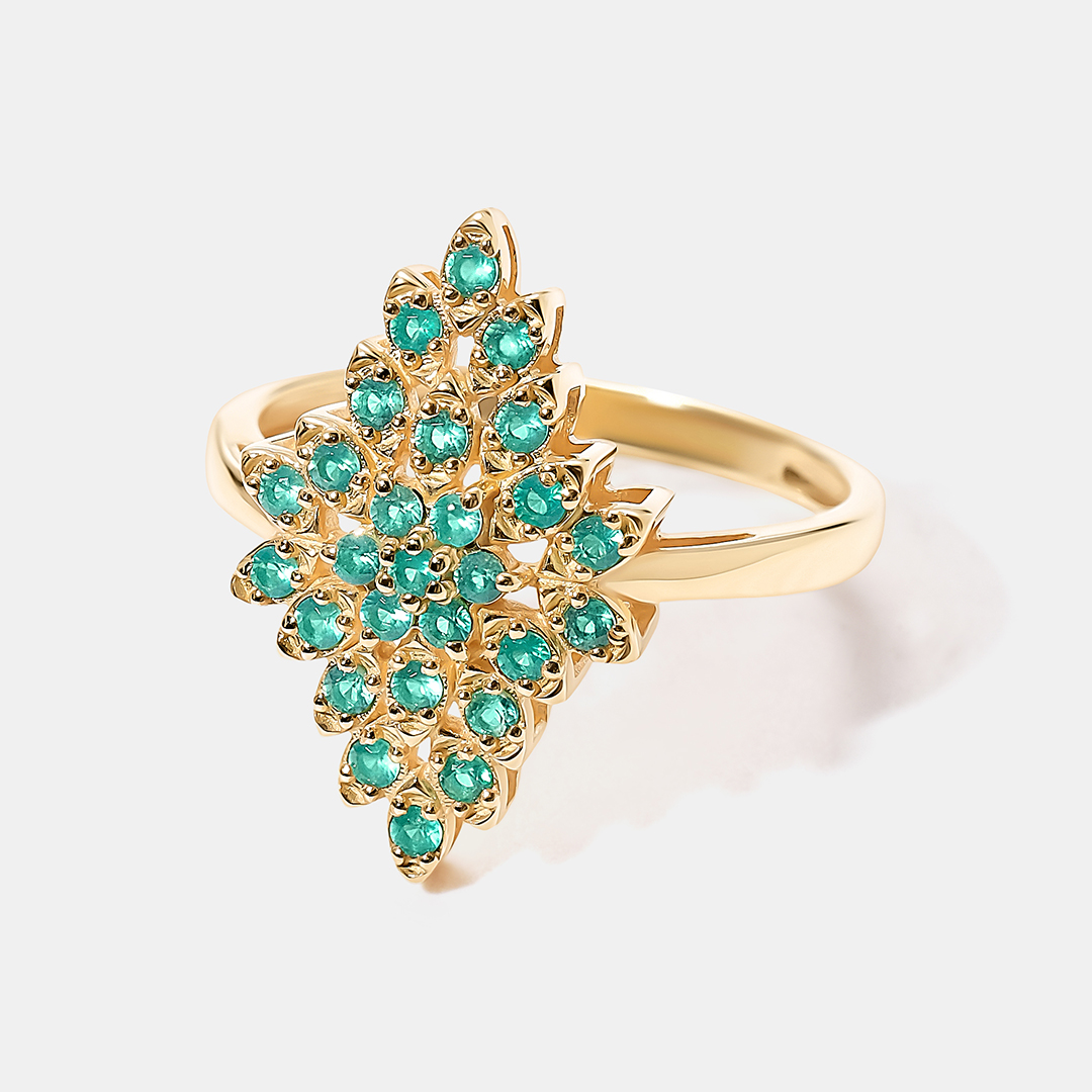 Серебряное кольцо с агатами