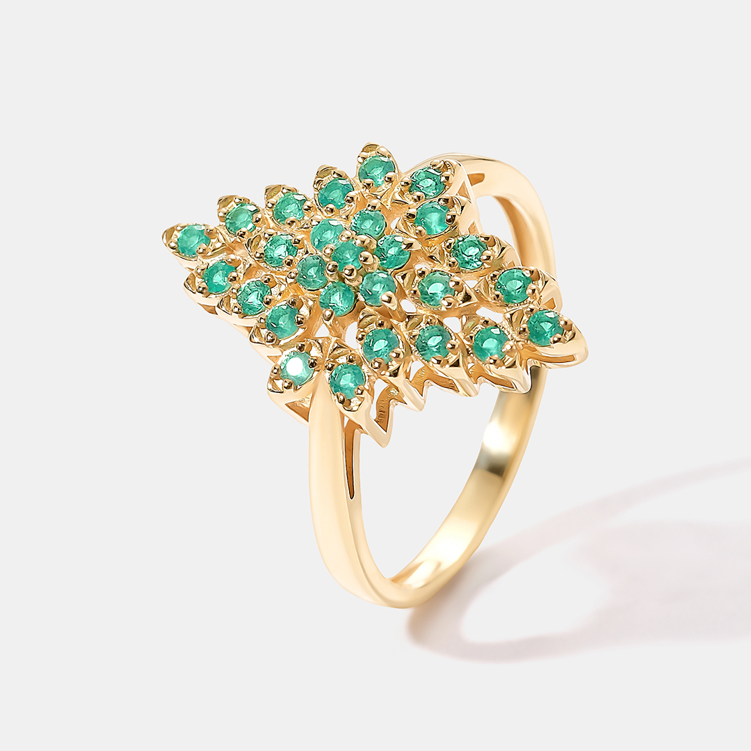 Серебряное кольцо с агатами