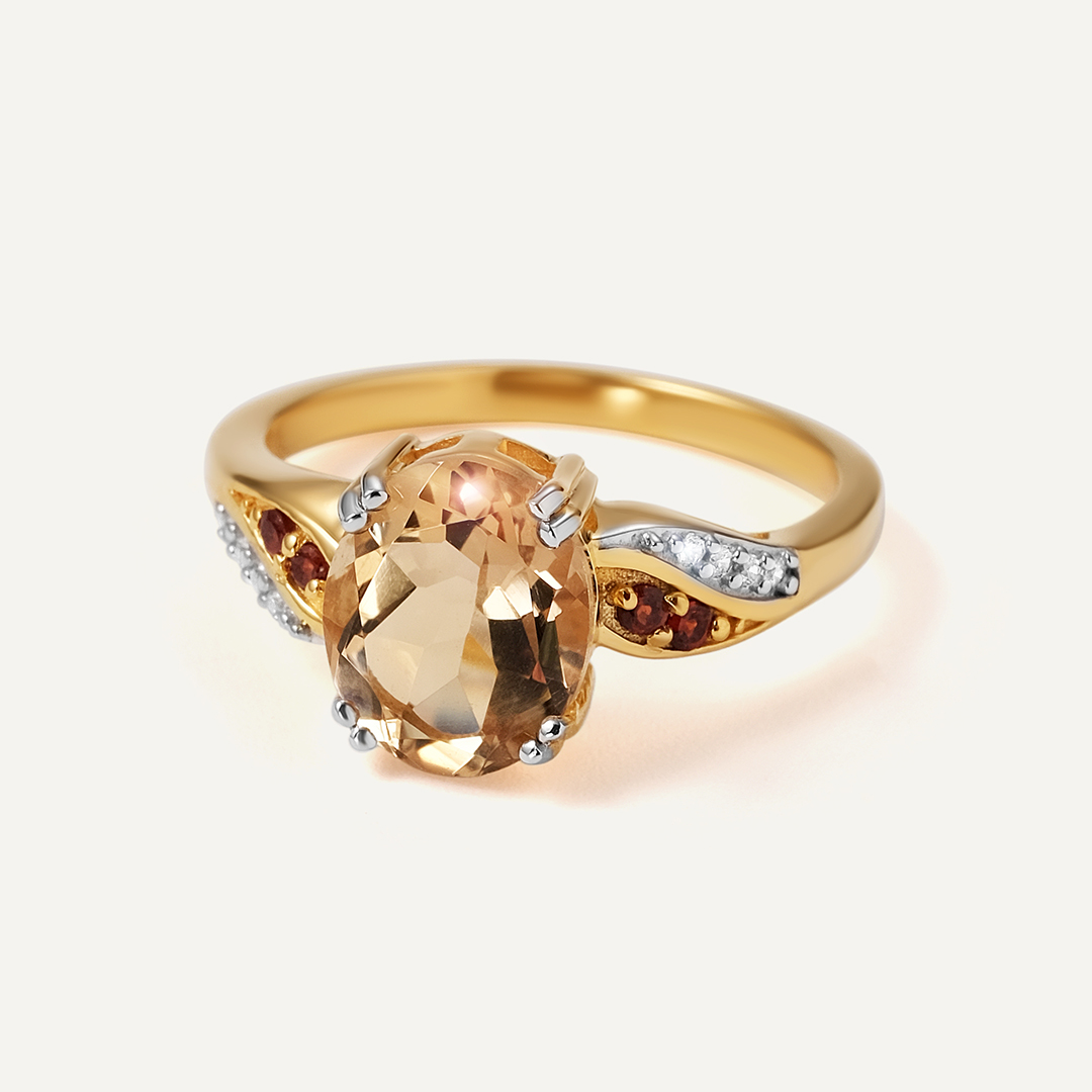 Серебряное кольцо с кварцем