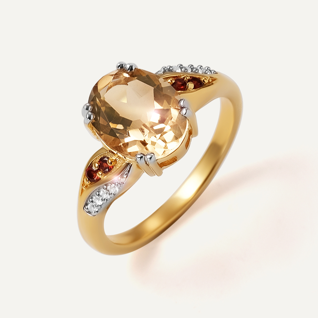 Серебряное кольцо с кварцем