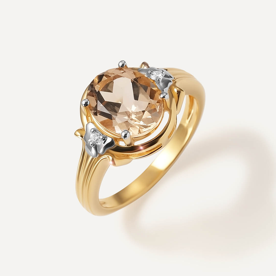 Серебряное кольцо с кварцем