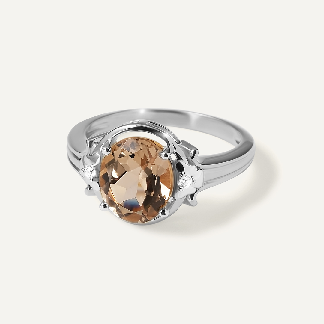 Серебряное кольцо с кварцем