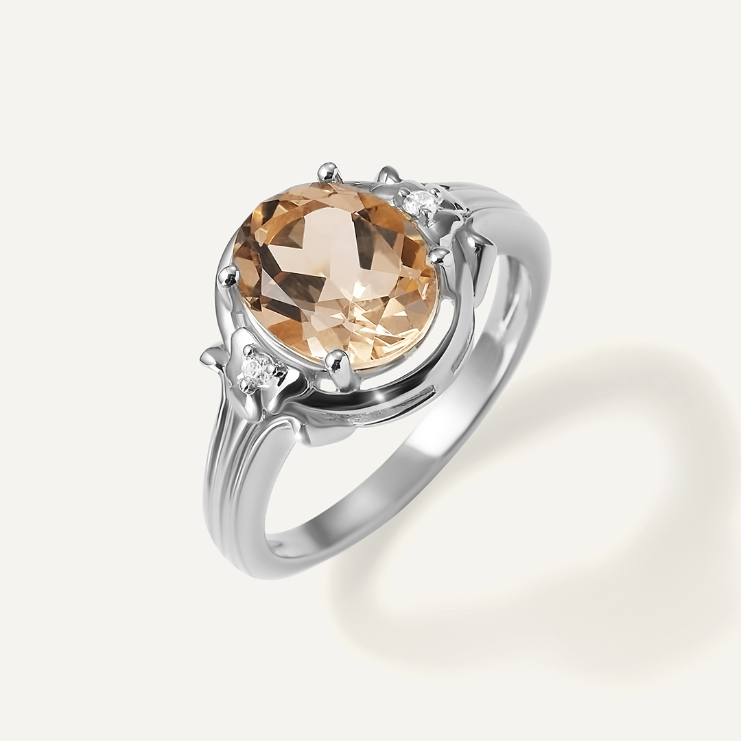 Серебряное кольцо с кварцем