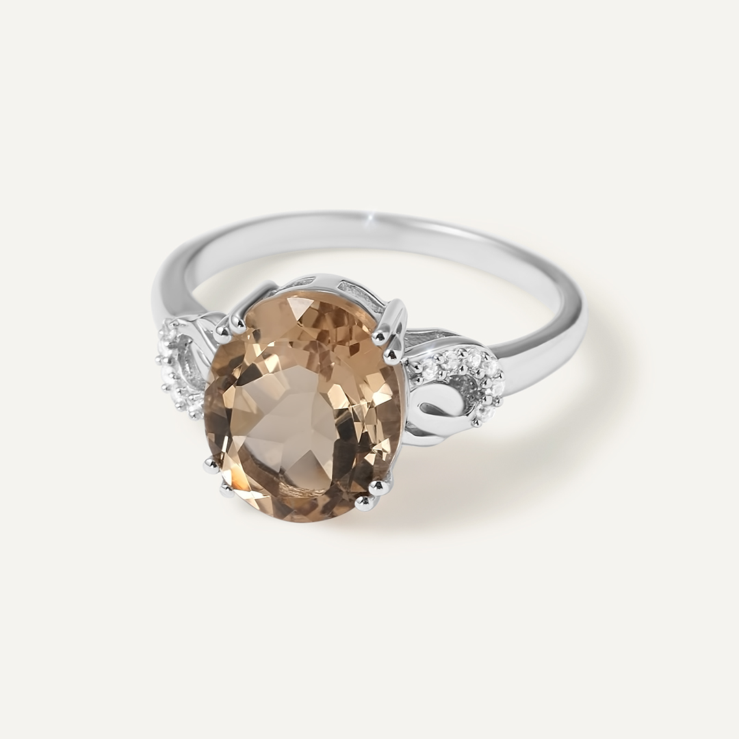 Серебряное кольцо с кварцем