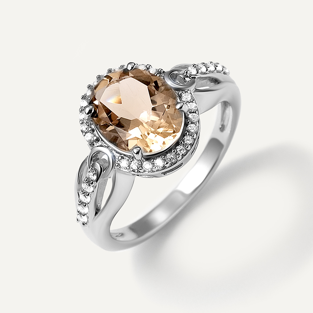 Серебряное кольцо с кварцем