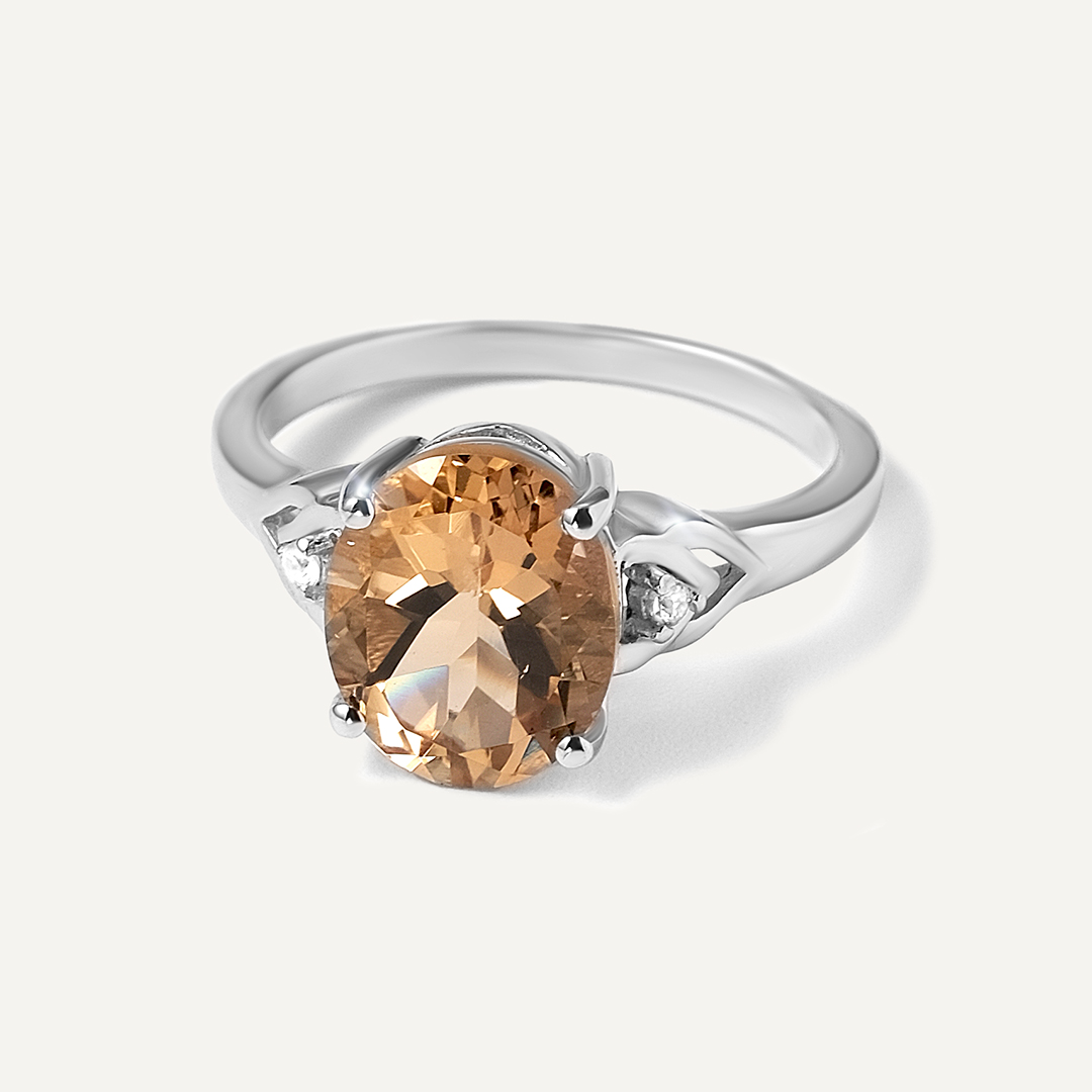 Серебряное кольцо с кварцем