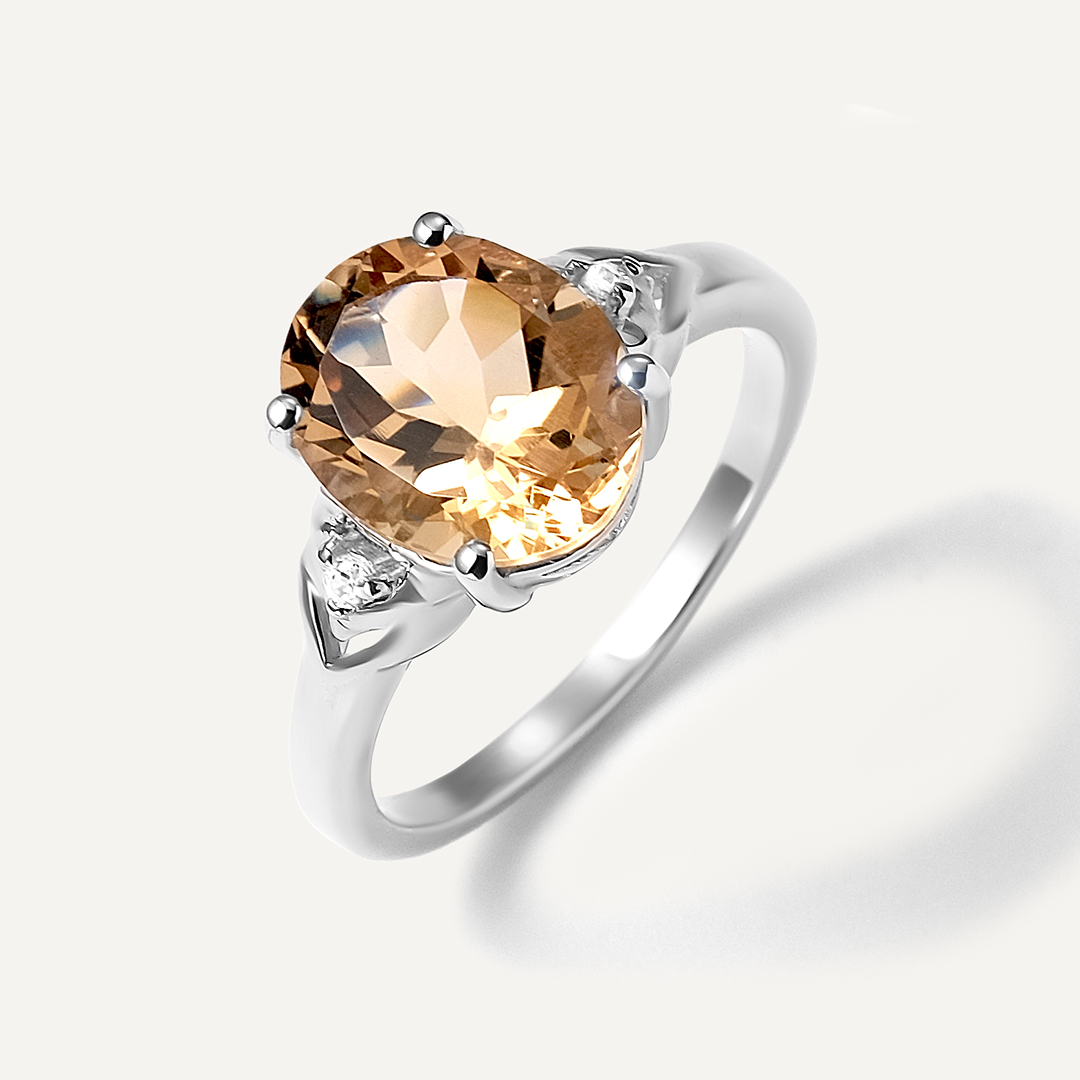 Серебряное кольцо с кварцем