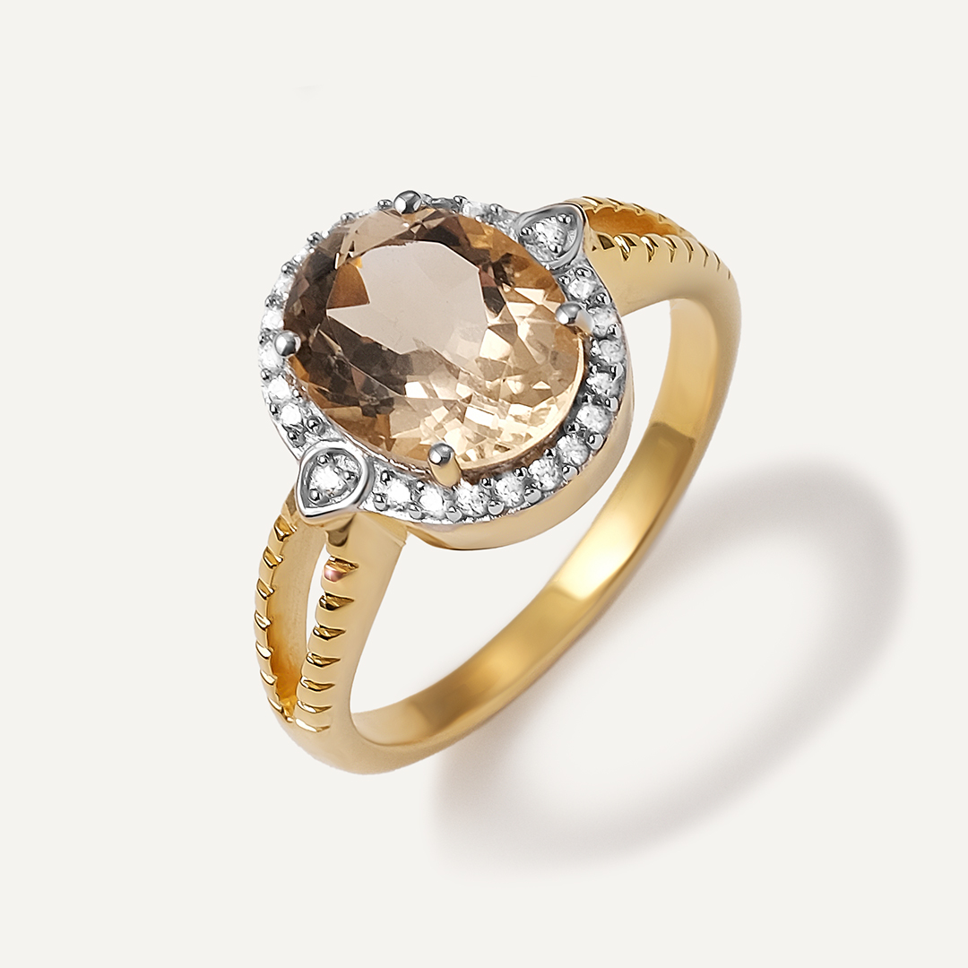 Серебряное кольцо с кварцем