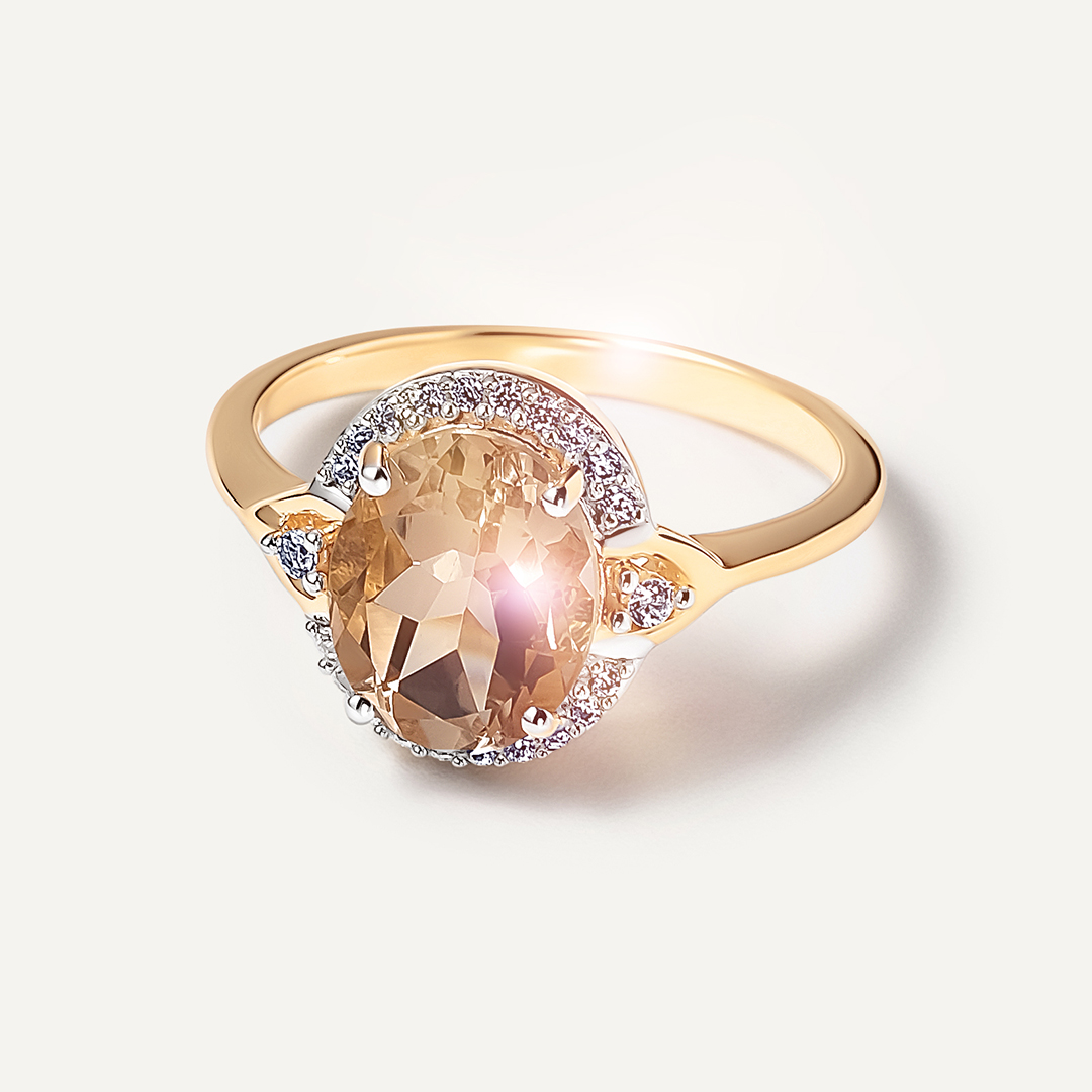 Серебряное кольцо с кварцем