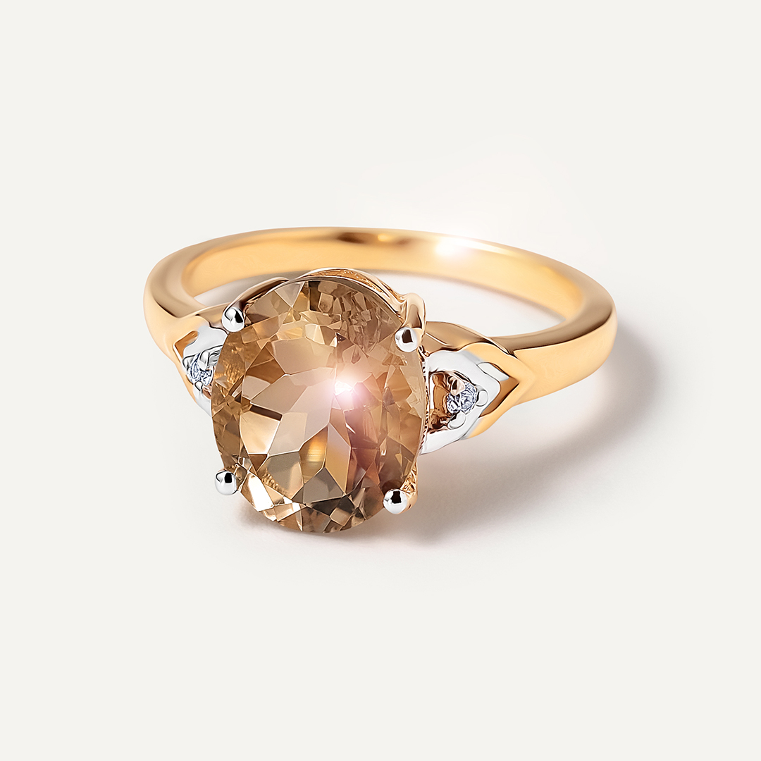 Серебряное кольцо с кварцем