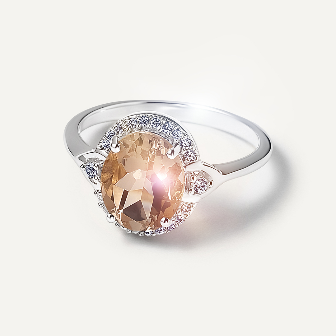 Серебряное кольцо с кварцем