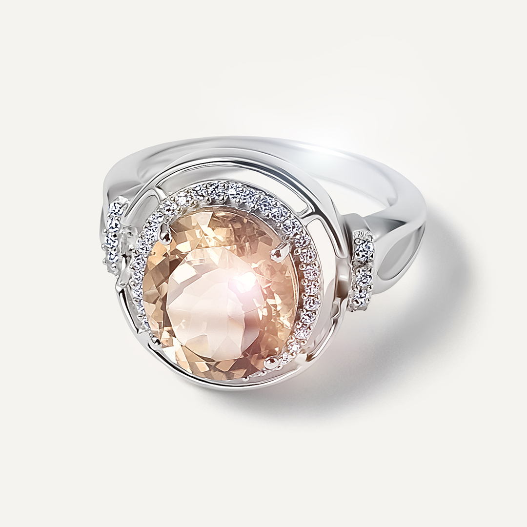 Серебряное кольцо с кварцем