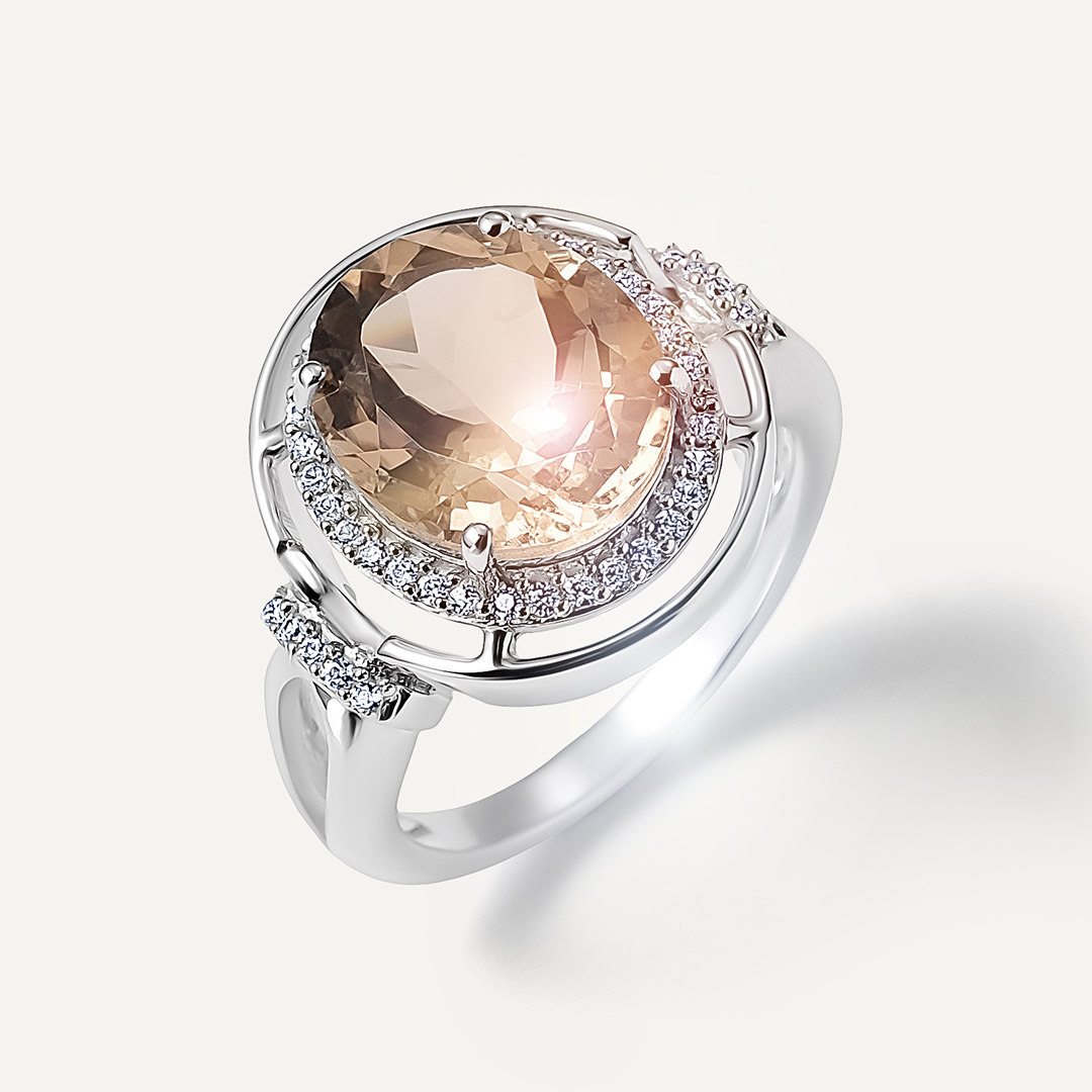 Серебряное кольцо с кварцем