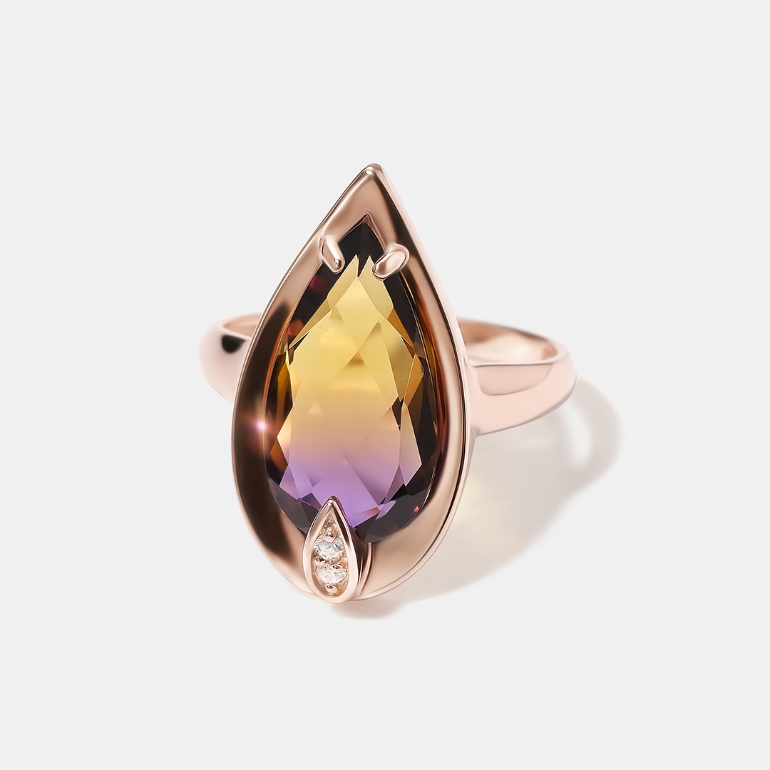 Серебряное кольцо с аметрином